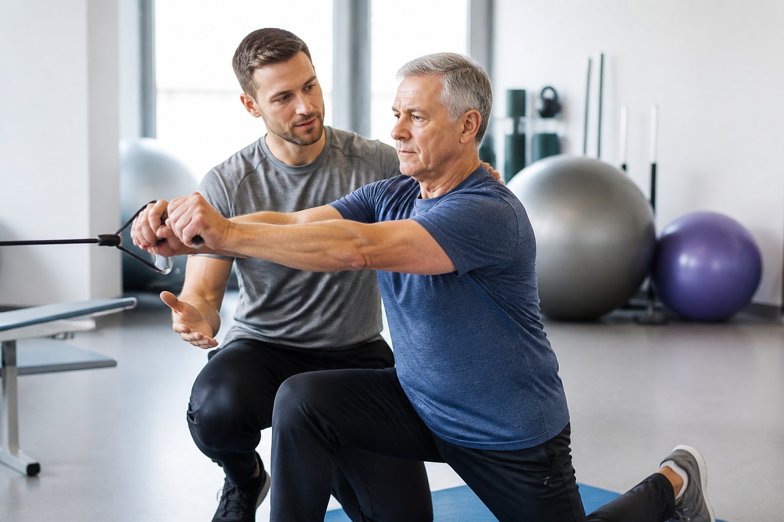 Private training personal trainer for bad knees and back pain Solana Beach